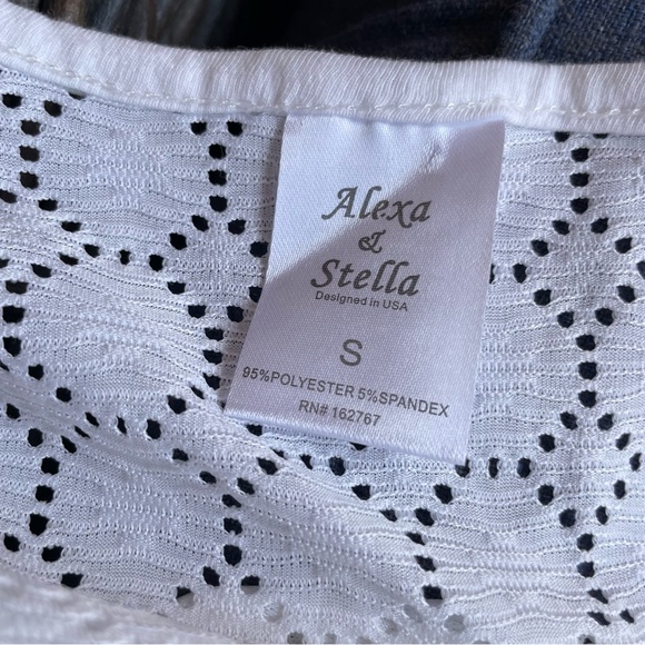 Alexa & Stella white sleeveless lightweight’s cinched cover up New Small - Picture 10 of 10